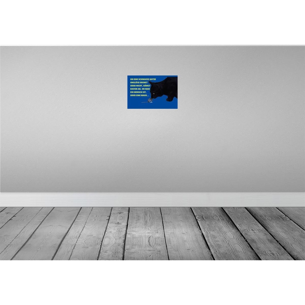 [LA-112000-2030] Blechschild 20x30 cm Menscch oder Maus Katze Tier Haustier Bild 2