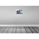 [LA-112008-2030] Blechschild 20x30 cm Nutzkatze bitte nicht stören blaues Tier Haustier Katze Bild 2