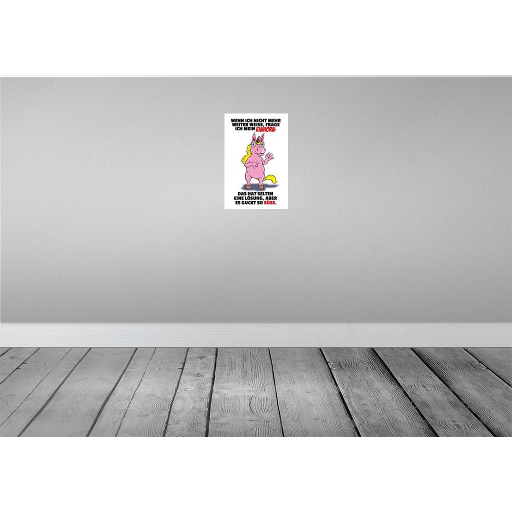 [LA-112011-2030] Blechschild 30x20 cm Frage ich mein Einhorn Dekoration Spruch Zitat Bild 2