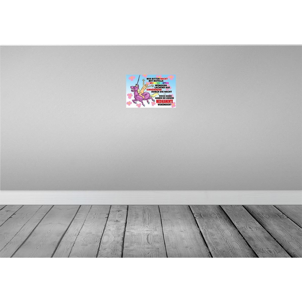 [LA-112045-2030] Blechschild 20x30 cm doch dann Medikamente geändert Dekoration Spruch Zitat Bild 2