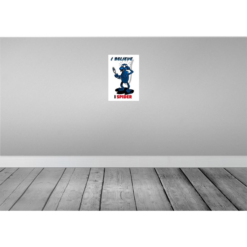 [LA-112060-2030] Blechschild 30x20 cm I believe spider Dekoration Bild 2