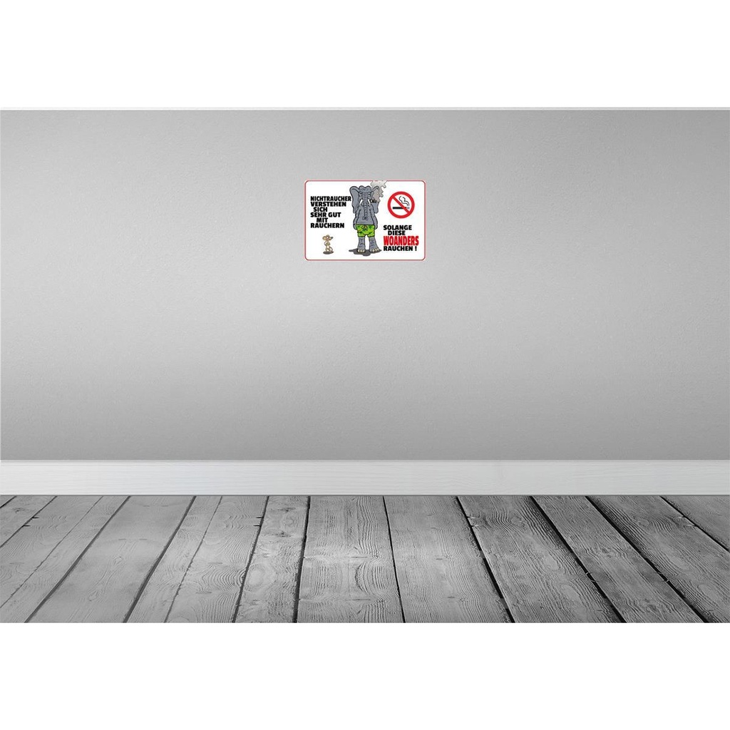 [LA-112066-H] Holzschild 20x30 cm Nichtraucher verstehen sich mit Spruch Zitat Bild 2