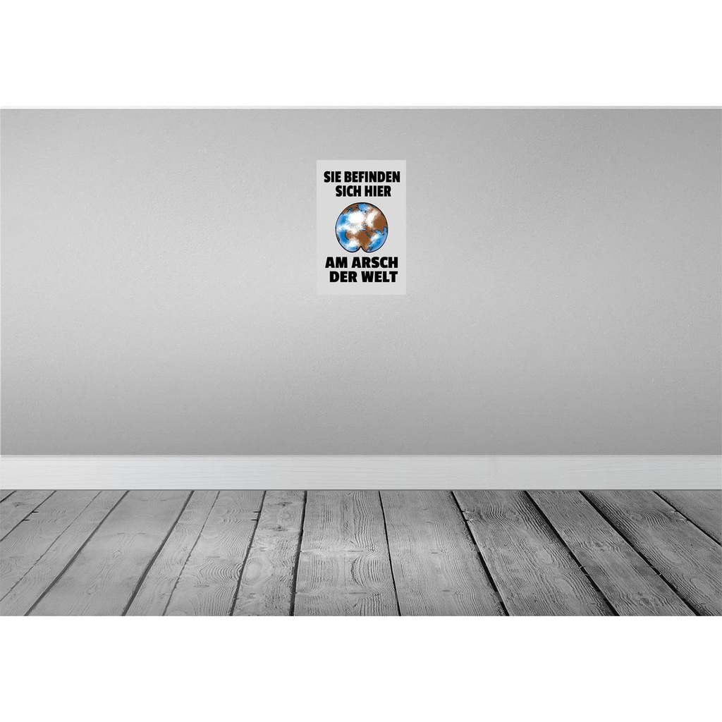 [LA-112103-2030] Blechschild 30x20 cm Sie befinden sich am Arsch ld Dekoration Spruch Zitat Bild 2