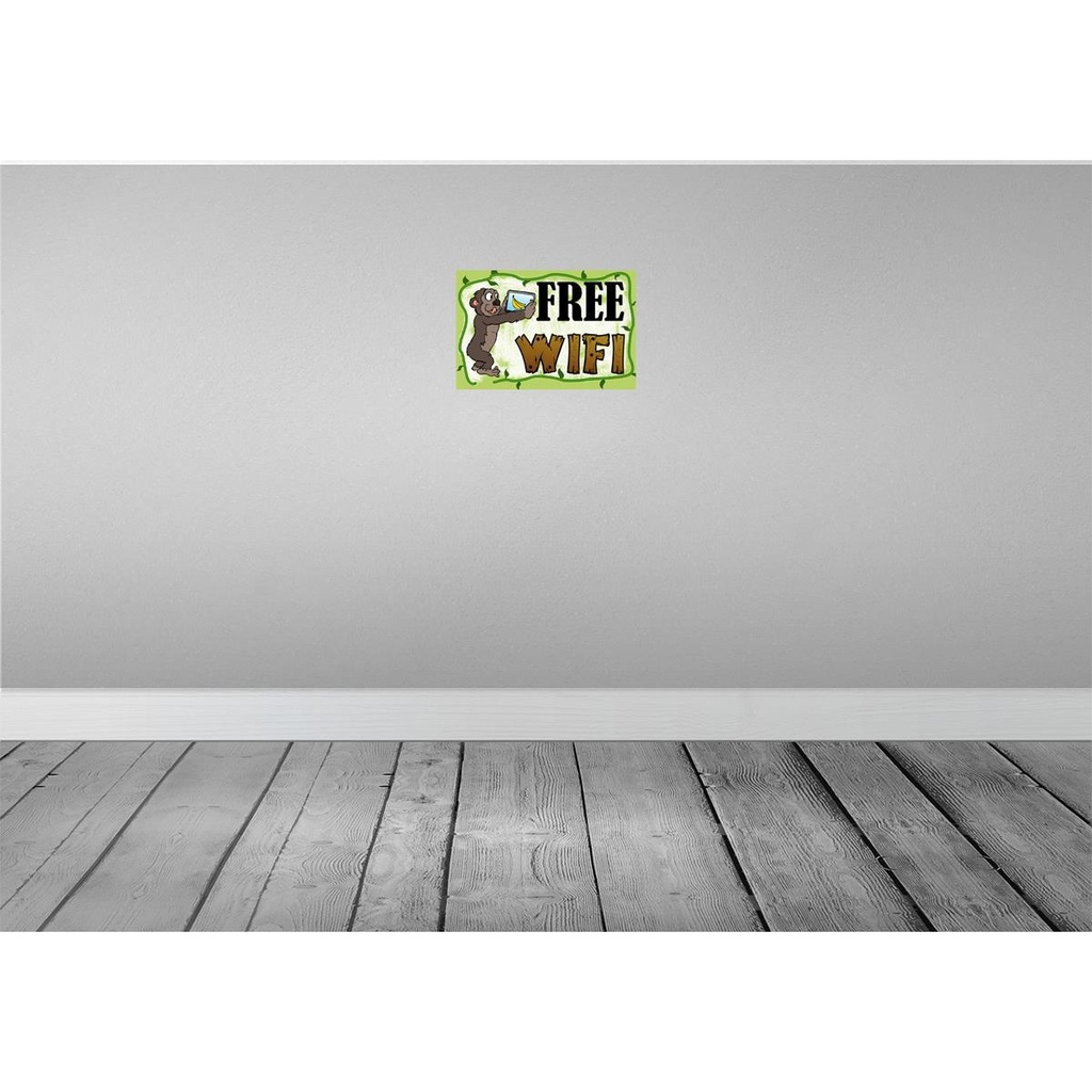 [LA-112128-H] Holzschild 20x30 cm Free WiFi Internet Warnschild Hinweisschild Bild 2