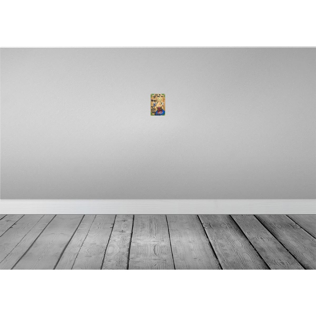 [LA-112131-1812-H] Holzschild 18x12 cm Pinup Nimm einen zur Brust Alkohol Bier Pin Up Bild 2