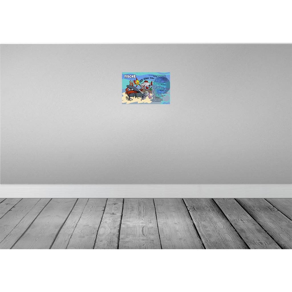 [LA-112149-H] Holzschild 20x30 cm Sternzeichen Fische 19 Februar 20 März Dekoration Bild 2