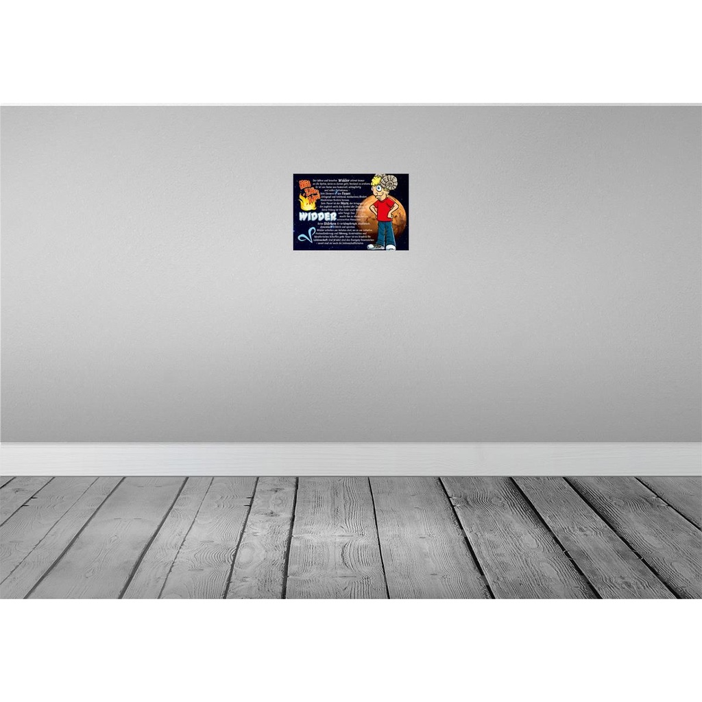 [LA-112151-2030] Blechschild 20x30 cm Sternzeichen Widder Planet Mars Dekoration Astrologie Bild 2