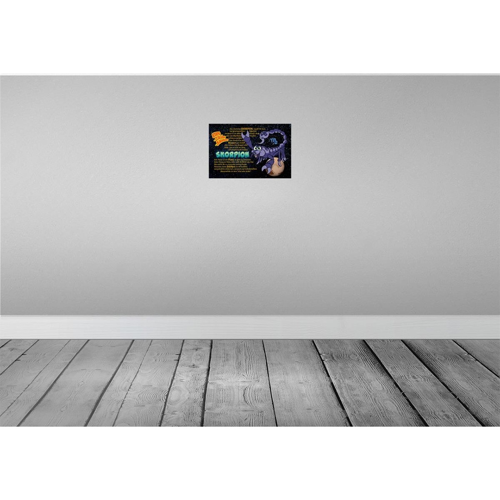 [LA-112153-2030] Blechschild 20x30 cm Sternzeichen Skorpion Planet Stärke Dekoration Astrologie Bild 2