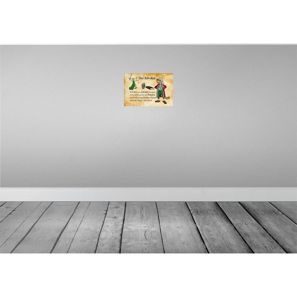 [LA-112161-2030] Blechschild 20x30 cm soll dich ein Advokat beraten Beruf Arbeit Bild 2