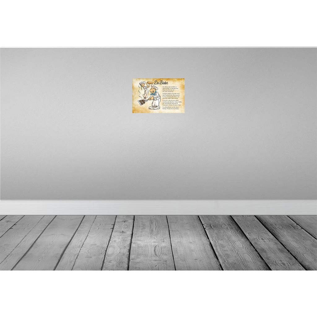 [LA-112162-2030] Blechschild 20x30 cm Die Bäcker und Bäckerin Beruf Arbeit Bild 2