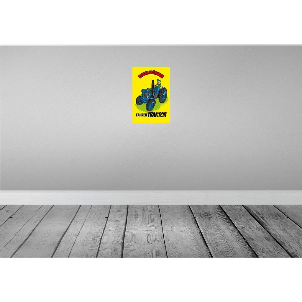[LA-112167-2030] Blechschild 30x20 cm echte Männer fahren Traktor Frauen Spruch Zitat Bild 2