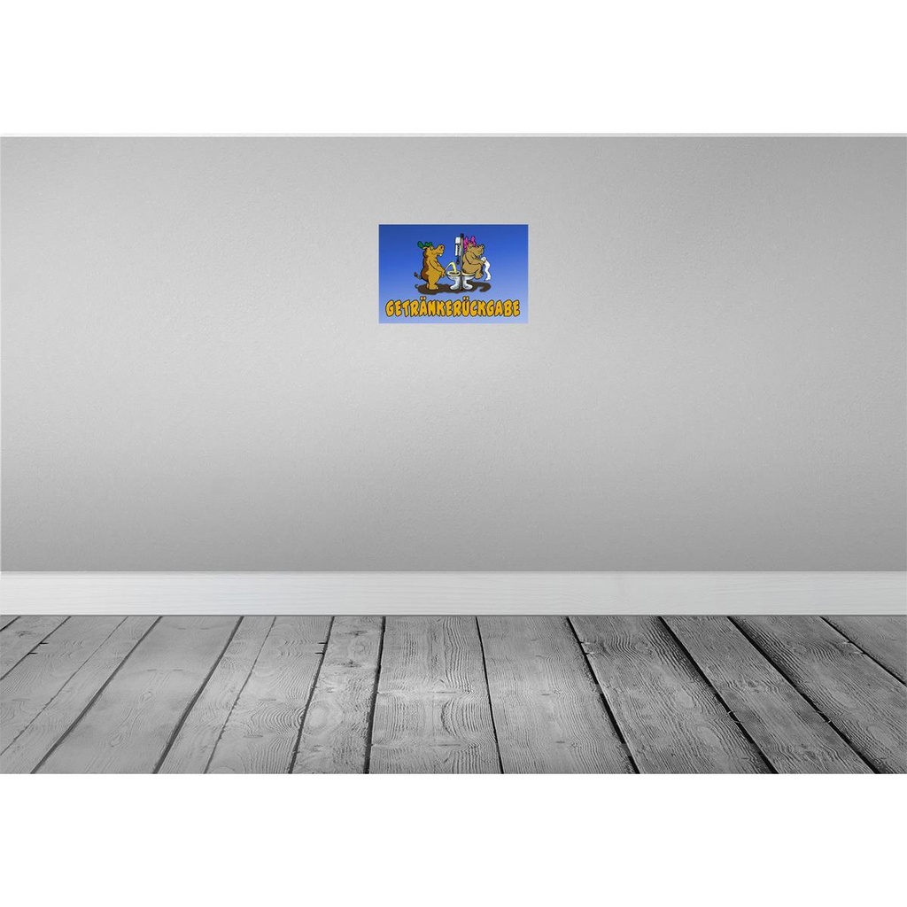 [LA-112174-2030] Blechschild 20x30 cm Getränkerückgabe Essen Trinken Bild 2