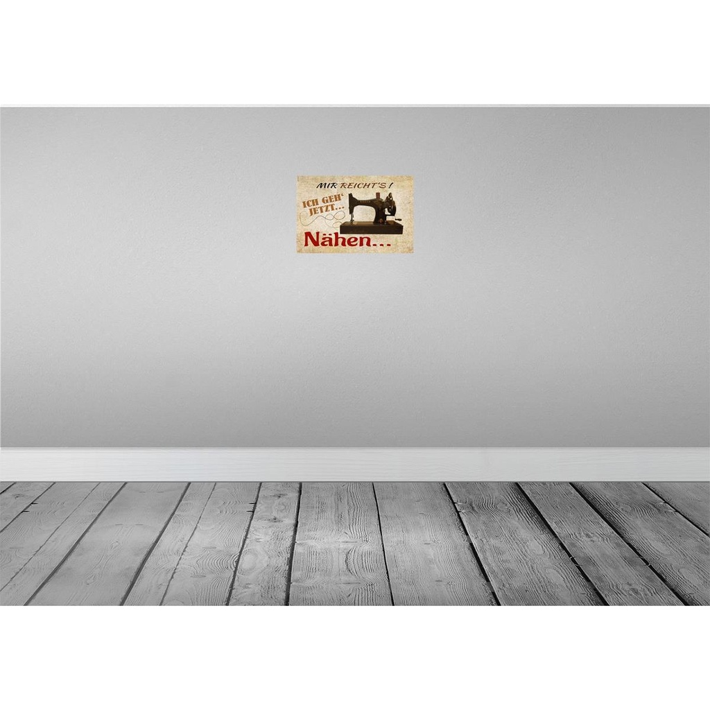 [LA-112188-H] Holzschild 20x30 cm mir reicht's ich geh nähen Dekoration Bild 2
