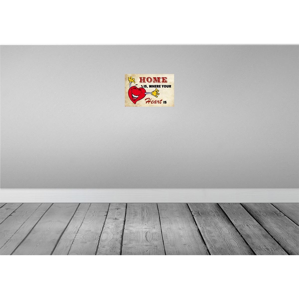 [LA-112196-2030] Blechschild 20x30 cm Home is where your Heart Dekoration Bild 2