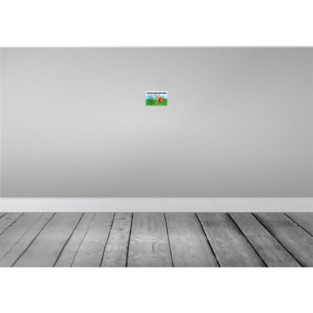 [LA-112214-1812-H] Holzschild 12x18 cm bitte nicht füttern Pferd Kolik Bild 2