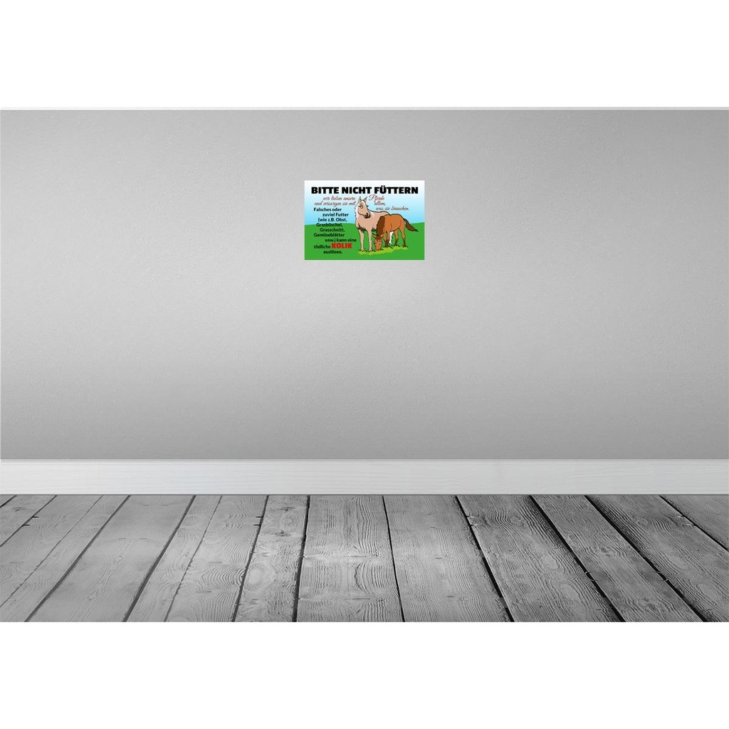 [LA-112214-2030] Blechschild 20x30 cm bitte nicht füttern Pferd Kolik Spruch Zitat Bild 2