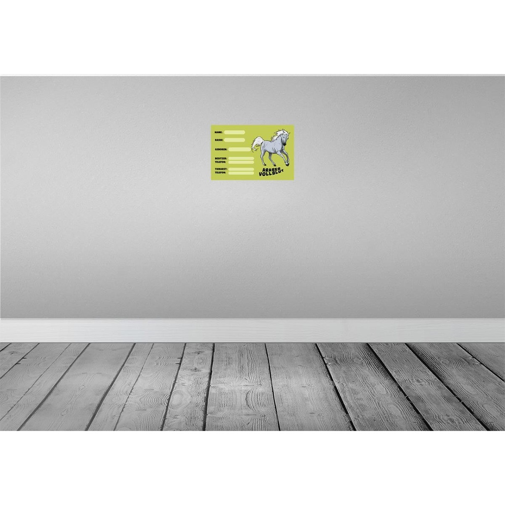 [LA-112240-2030] Blechschild 20x30 cm Pferd Araber Vollblut Name Besitzer Tier Haustier Bild 2