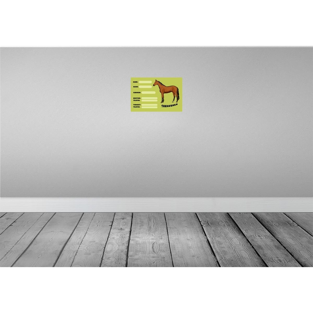 [LA-112255-H] Holzschild 20x30 cm Pferd Thrakener Name Besitzer Rasse Tier Haustier Bild 2