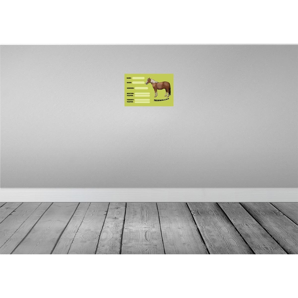 [LA-112257-2030] Blechschild 20x30 cm Pferd Fuchswallach Name Besitzer Rasse Tier Haustier Bild 2