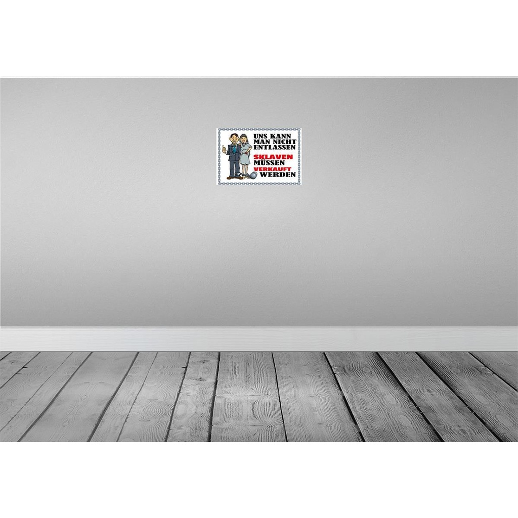 [LA-112262-H] Holzschild 20x30 cm uns kann man nicht entlassen Dekoration Bild 2