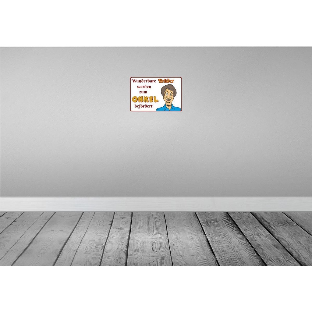 [LA-112286-2030] Blechschild 20x30 cm wunderbare Brüder werden Onkel Familie Freunde Bild 2