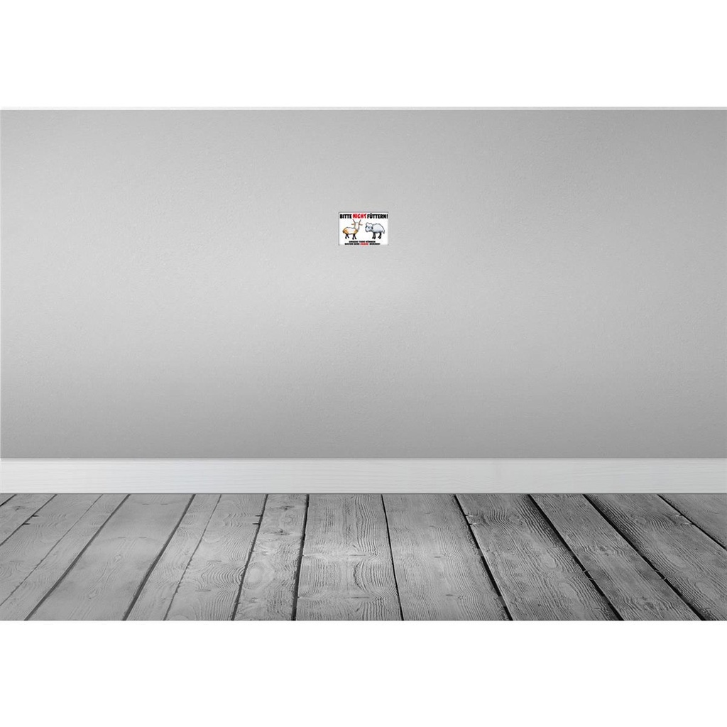 [LA-112290-1812] Blechschild 12x18 cm bitte nicht füttern Tiere krank Spruch Zitat Bild 2
