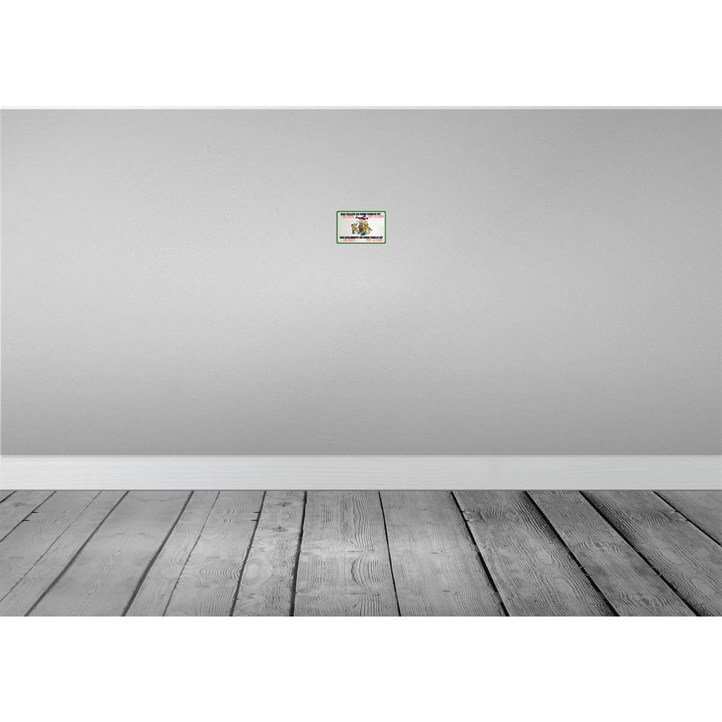 [LA-112307-1812-H] Holzschild 12x18 cm Familie du bist nie allein Freunde Bild 2
