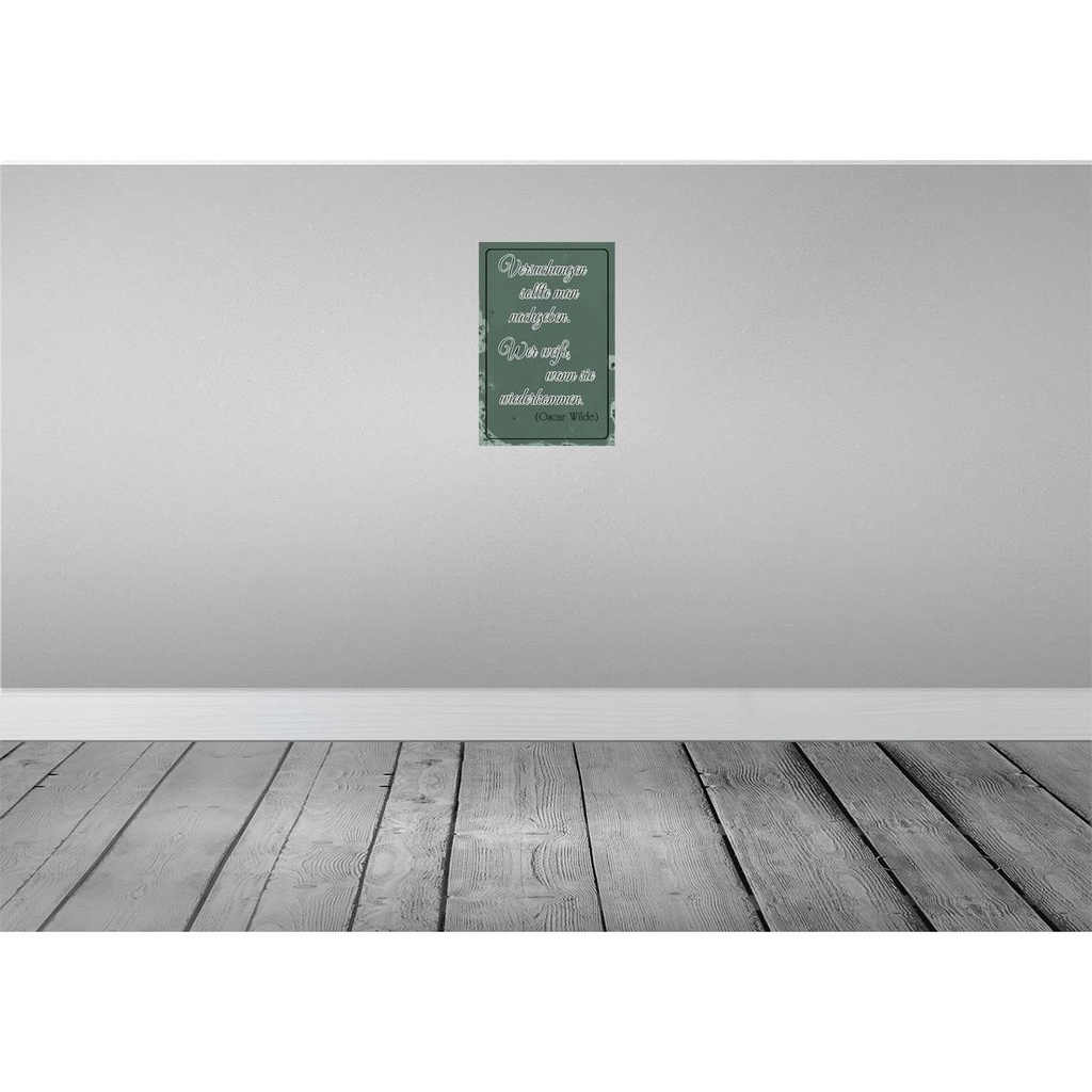 [LA-112309-2030] Blechschild 30x20 cm Versuchungen soll man nachgeben Spruch Zitat Bild 2