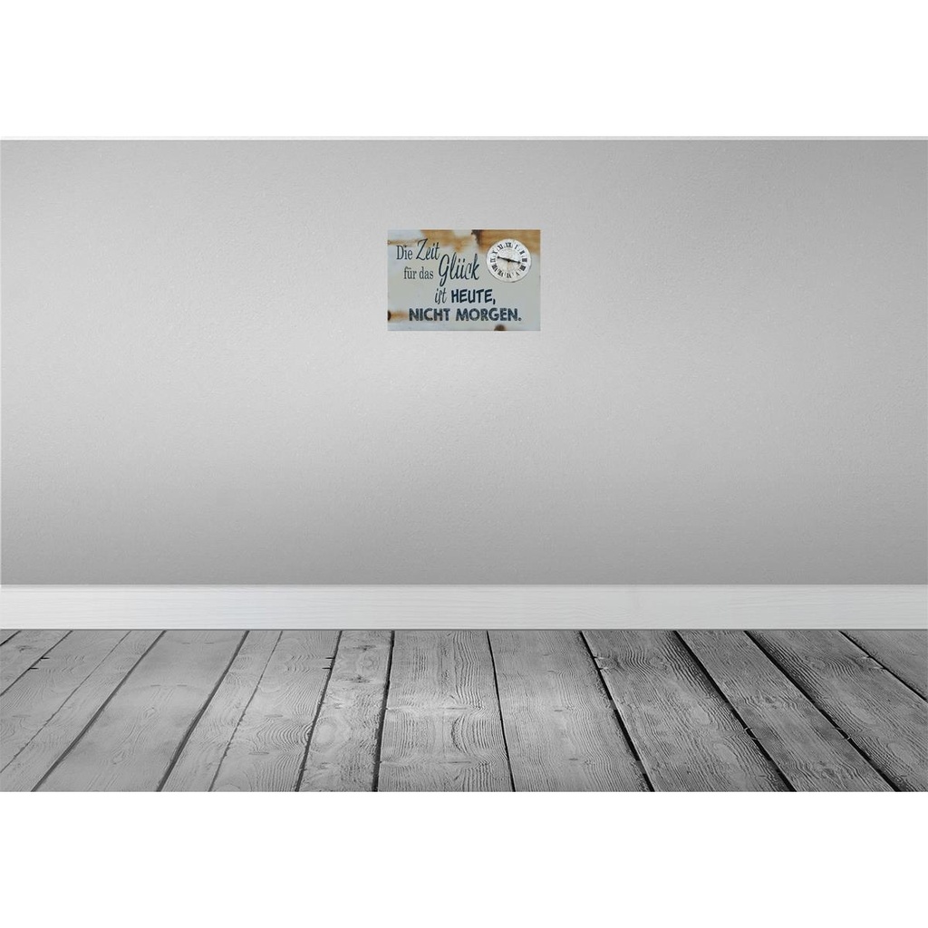 [LA-112318-2030] Blechschild 20x30 cm Zeit für das Glück heute nicht Dekoration Spruch Zitat Bild 2