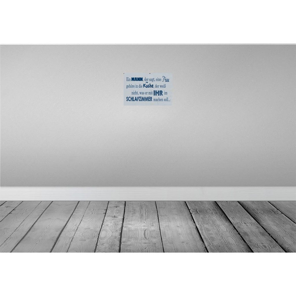 [LA-112320-H] Holzschild 20x30 cm ein Mann der sagt Frau in Küche Spruch Zitat Bild 2