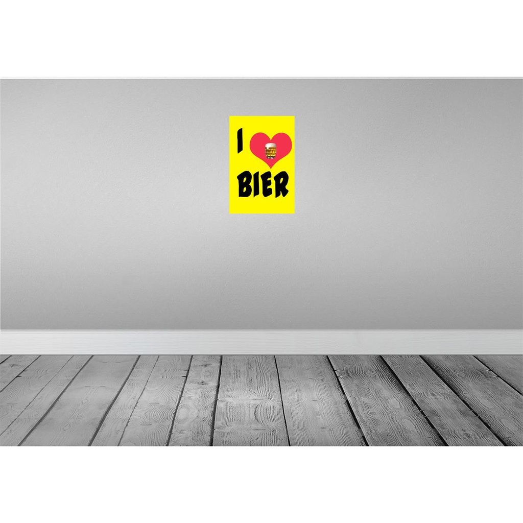 [LA-112345-H] Holzschild 30x20 cm Alkohol i love Bier Essen Trinken Bild 2