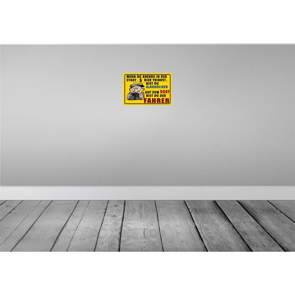 [LA-112356-2030] Blechschild 20x30 cm wenn du abends 5 Bier trinkst Essen Trinken Bild 2