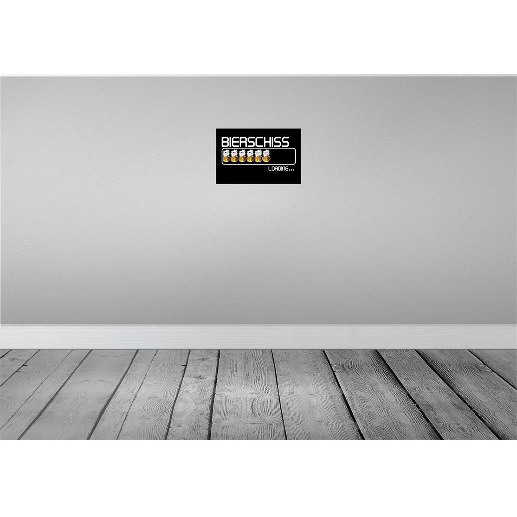 [LA-112363-2030] Blechschild 20x30 cm Alkohol Bierschiss Loading 6 Biergläser Spruch Zitat Bild 2