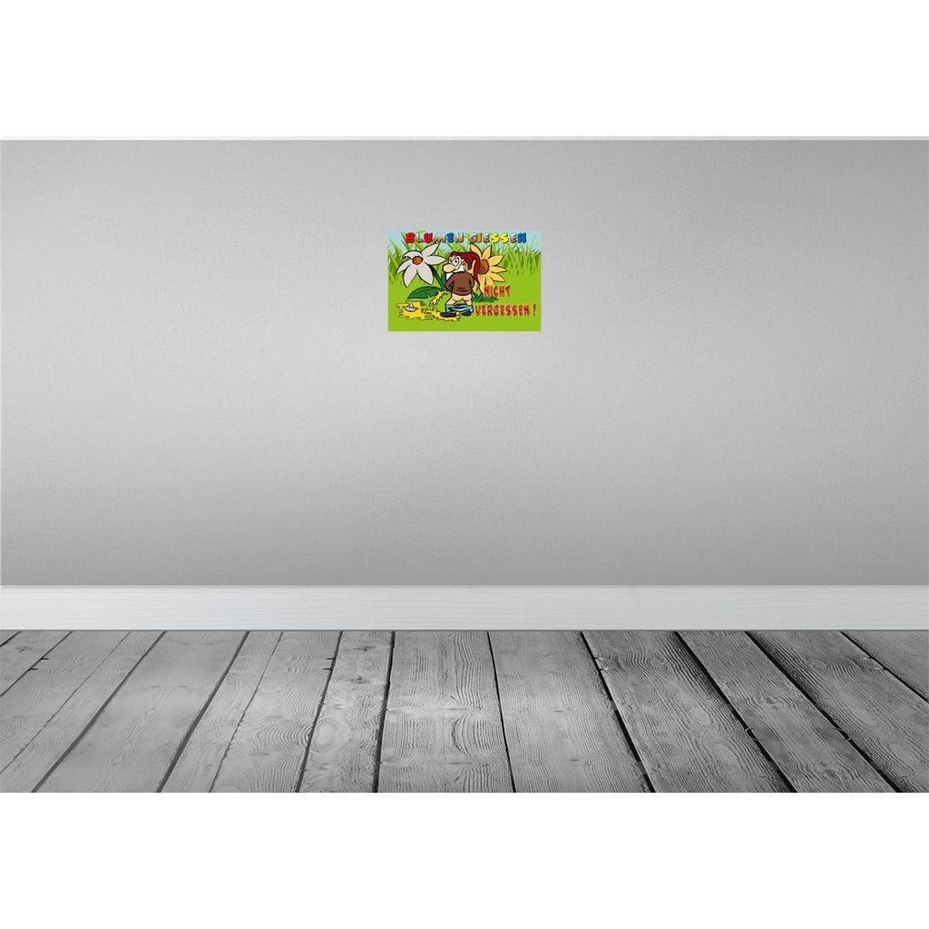[LA-112372-2030] Blechschild 20x30 cm Blumen giessen nicht vergessen Spruch Zitat Bild 2
