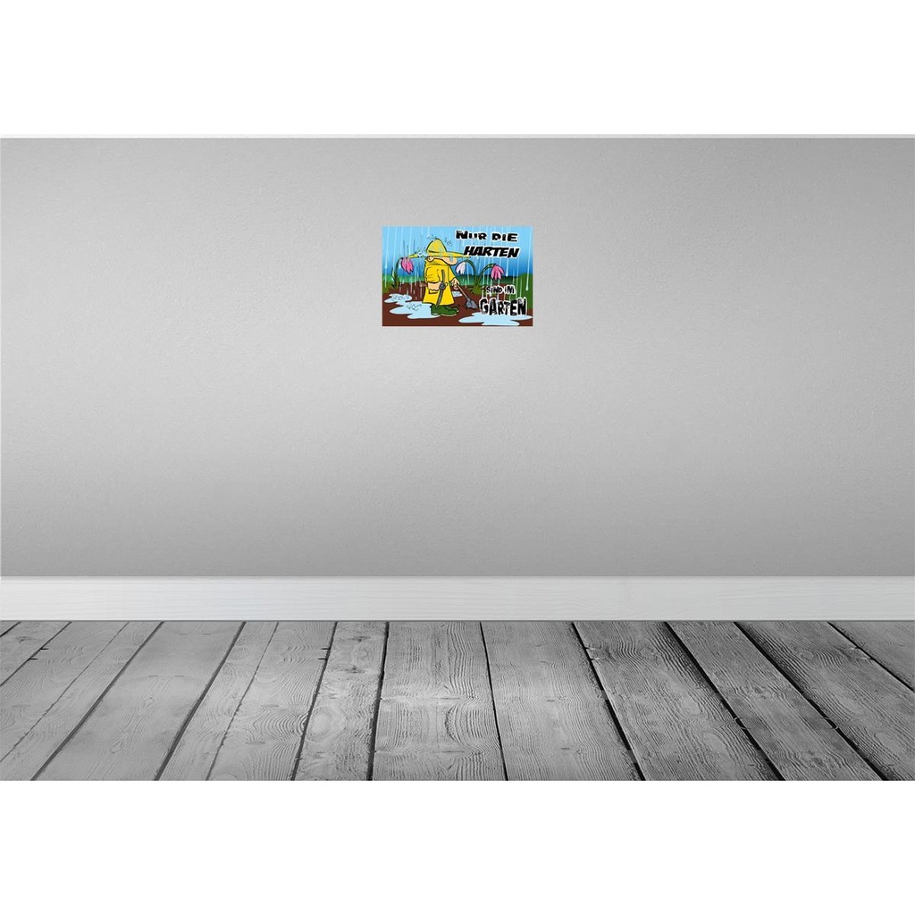 [LA-112373-H] Holzschild 20x30 cm nur die Harten sind im Garten Geschenk Bild 2
