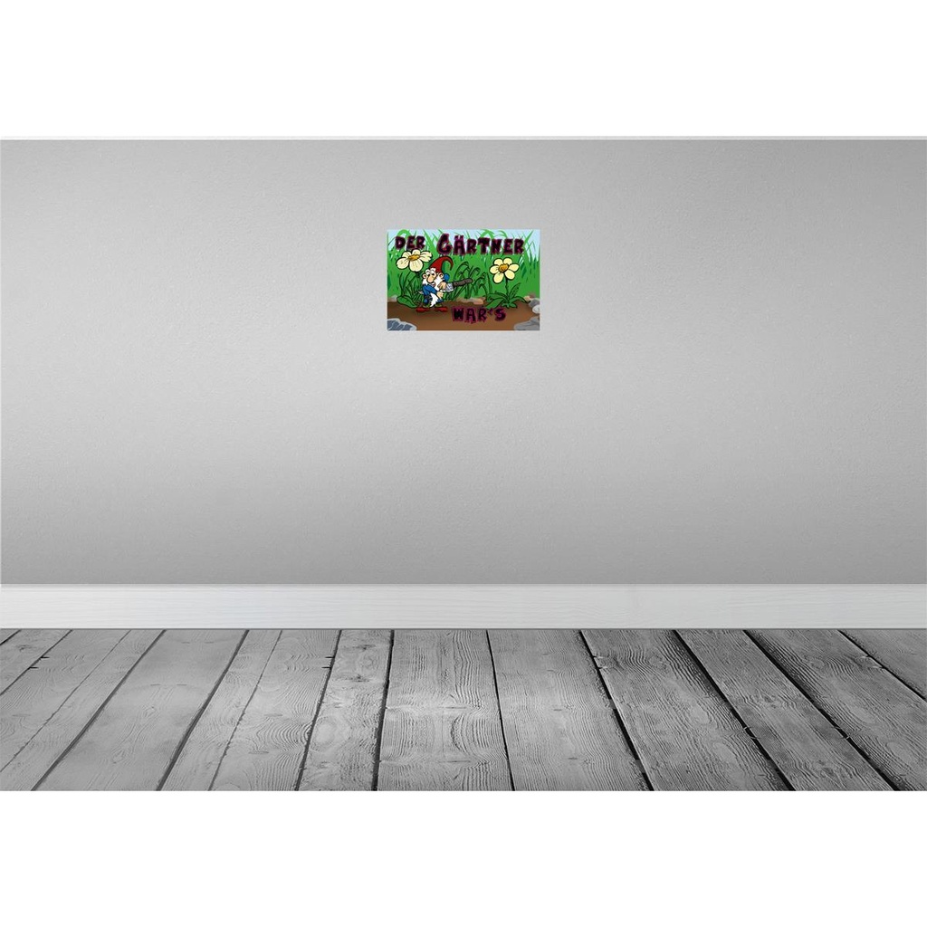 [LA-112378-2030] Blechschild 20x30 cm Zwerg der Gärtner war's Dekoration Bild 2