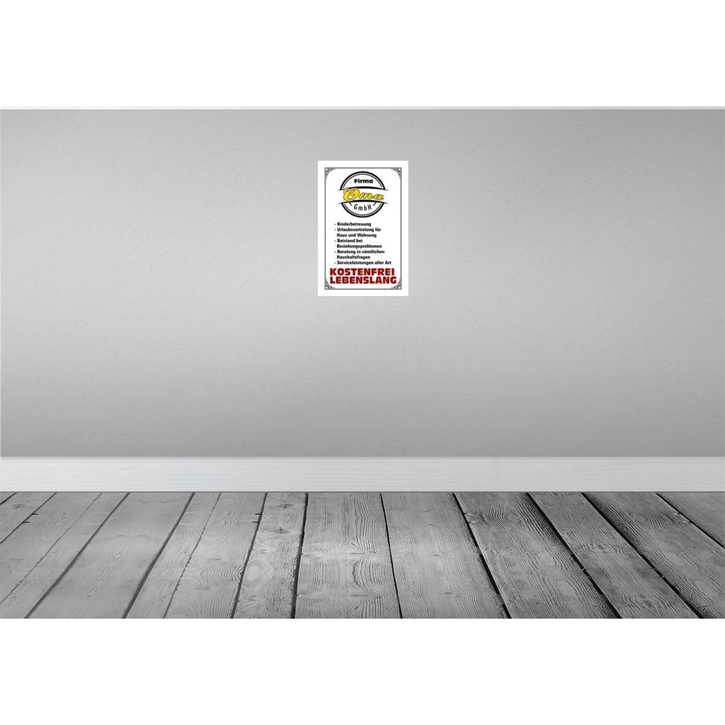 [LA-112379-2030] Blechschild 30x20 cm Firma Oma GmbH kostenfrei Opa Spruch Zitat Bild 2