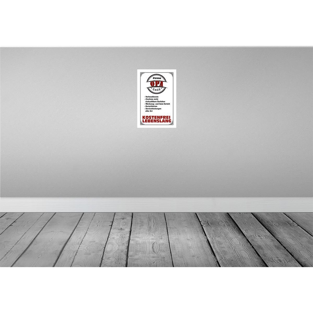 [LA-112392-H] Holzschild 30x20 cm Firma Opa GmbH kostenfrei Oma Bild 2