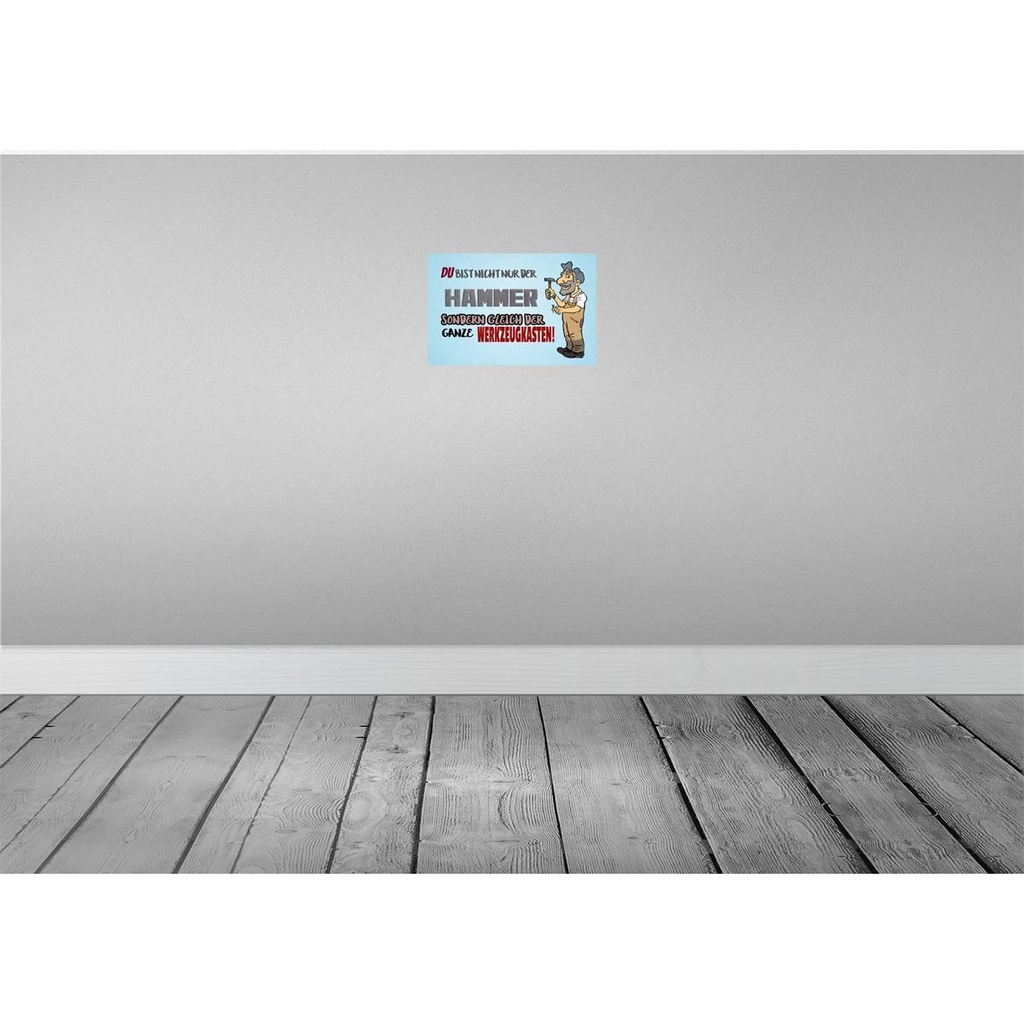 [LA-112404-H] Holzschild 20x30 cm du Bist nicht nur der Hammer Dekoration Bild 2