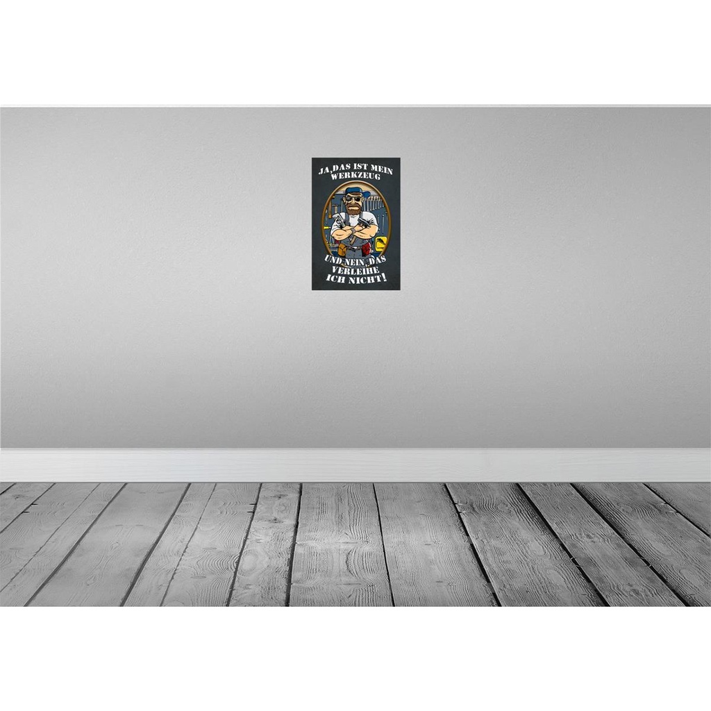 [LA-112428-2030] Blechschild 30x20 cm Ja das ist mein Werkzeug und Dekoration Spruch Zitat Bild 2