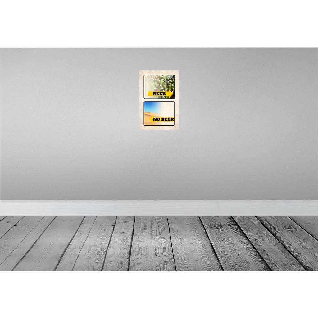 [LA-112448-2030] Blechschild 30x20 cm Alkohol Bild Beer No Beer Bier Bild 2