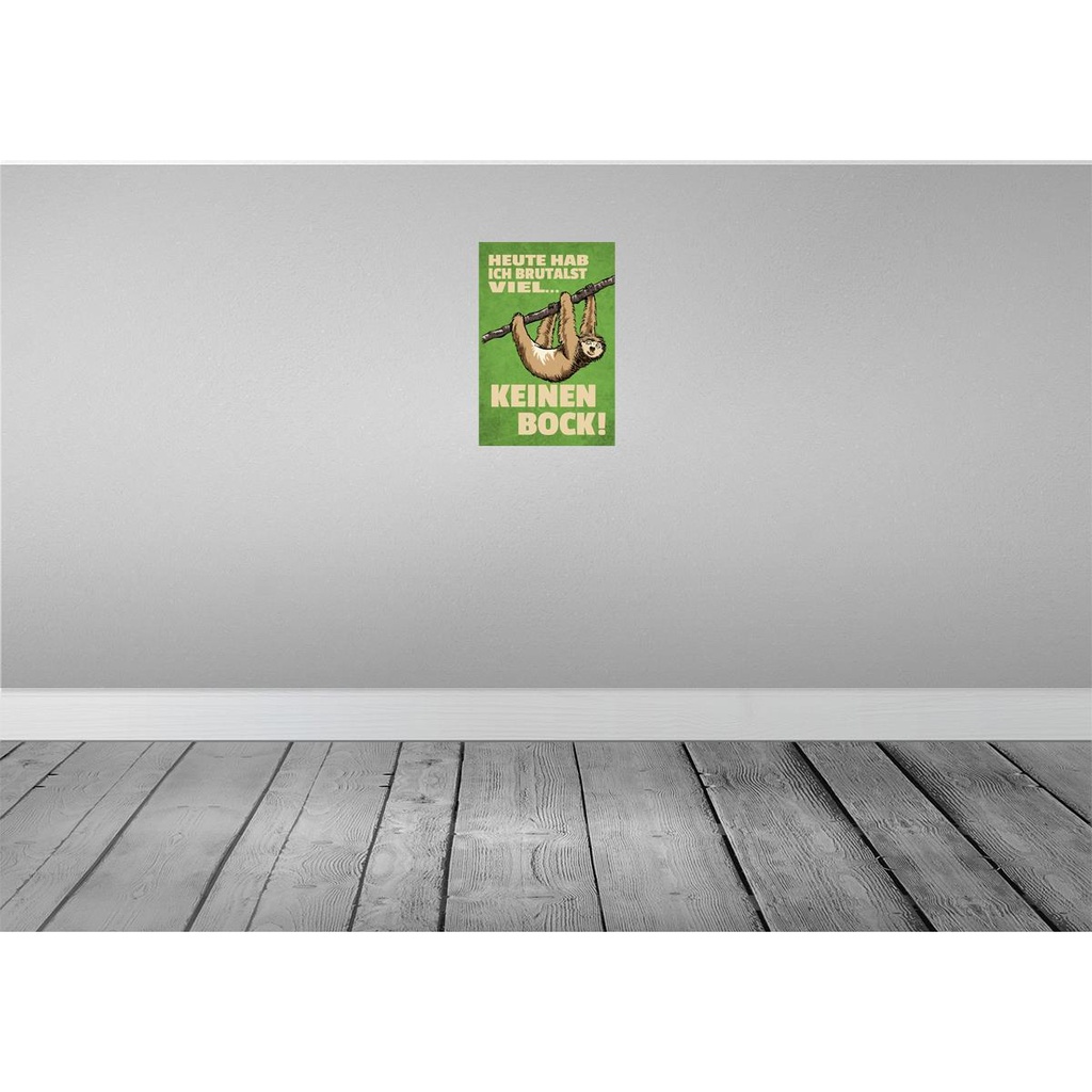 [LA-112464-H] Holzschild 30x20 cm heute habe ich brutalst viel Dekoration Bild 2