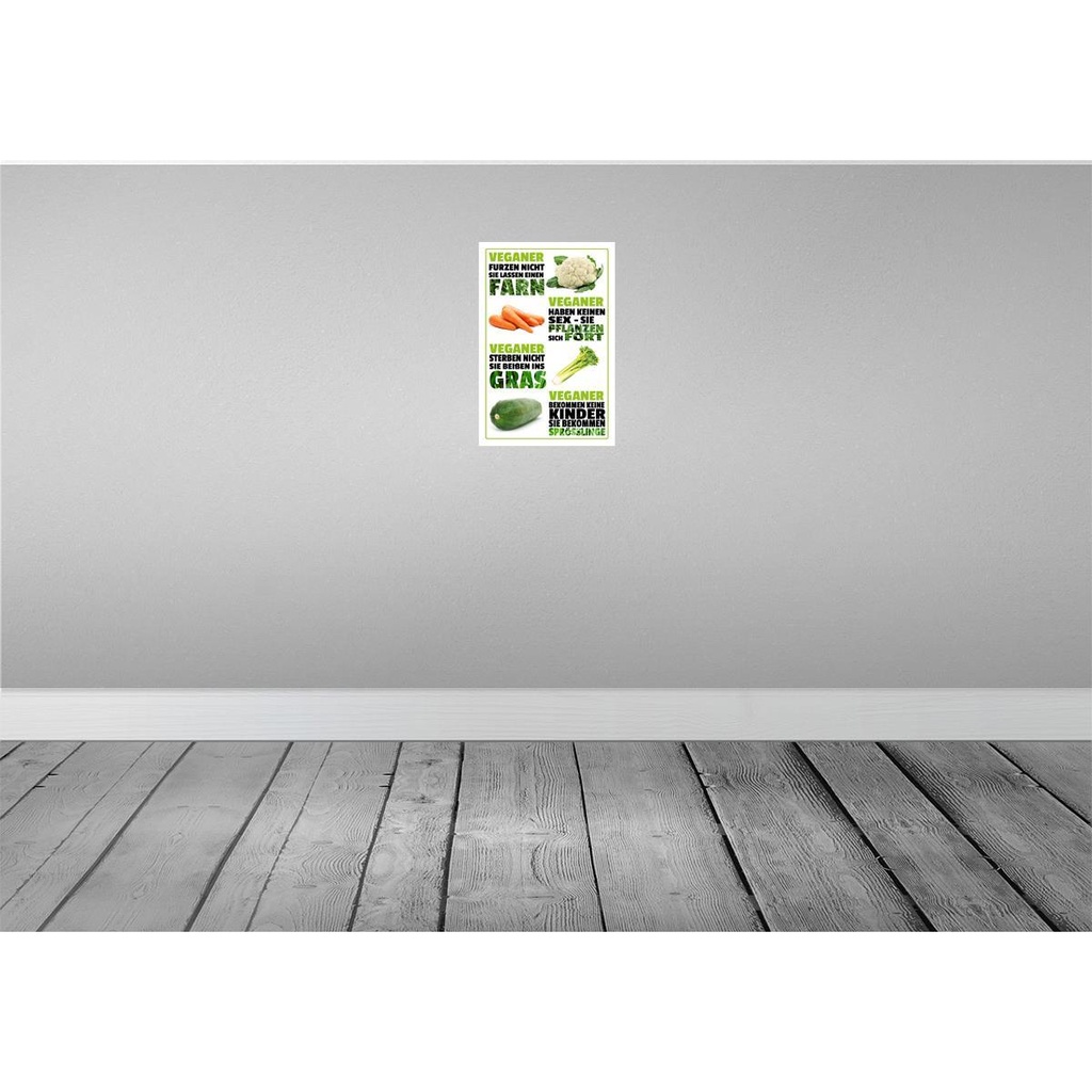 [LA-112472-H] Holzschild 30x20 cm Veganer furzen nicht sterben Dekoration Bild 2