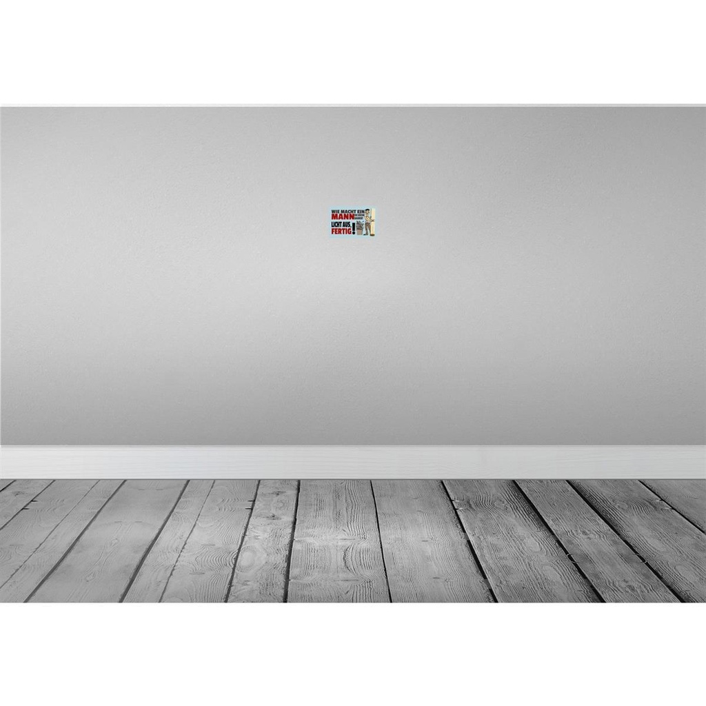 [LA-112479-1812-H] Holzschild 12x18 cm wie macht ein Mann Küche sauber Spruch Zitat Bild 2