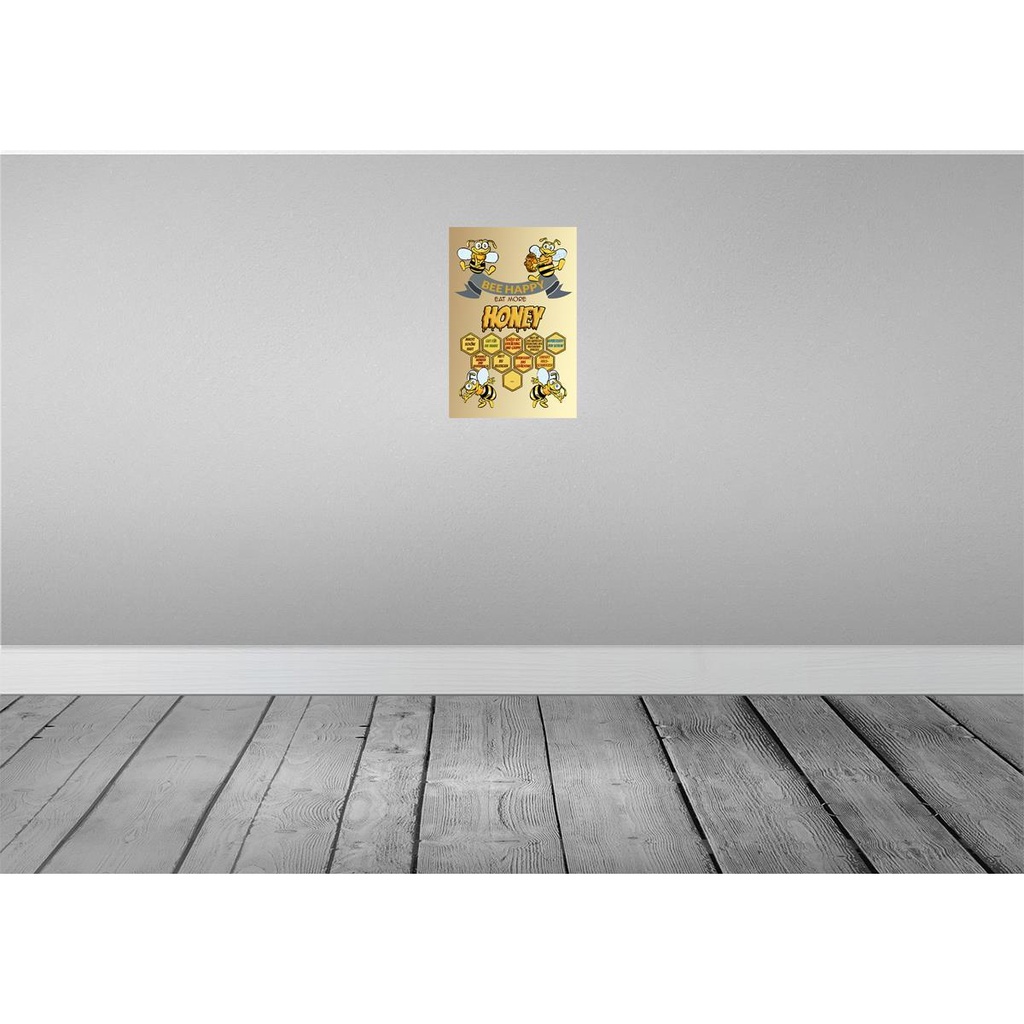 [LA-112493-2030] Blechschild 30x20 cm Bee happy eat more honey Honig Bild 2