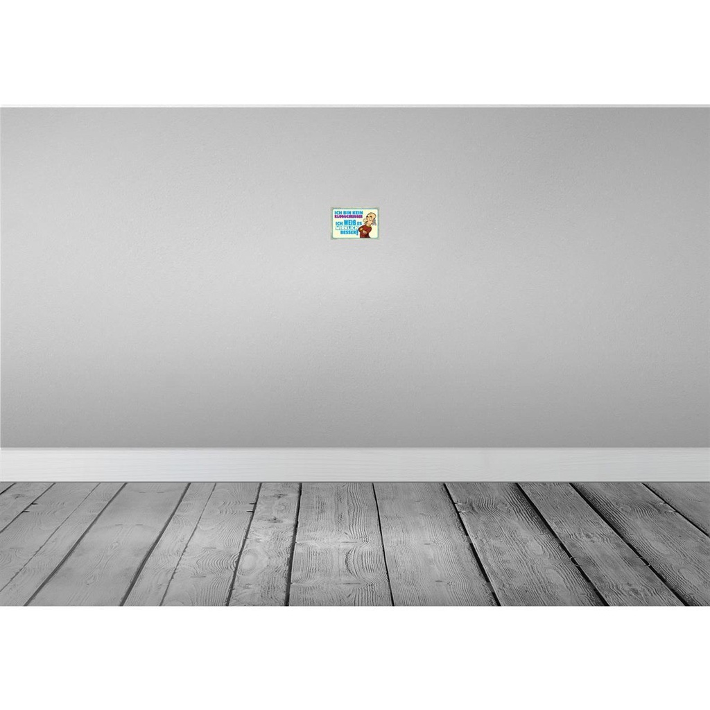[LA-112496-1812] Blechschild 12x18 cm bin kein Klugscheisser ich weß Spruch Zitat Bild 2