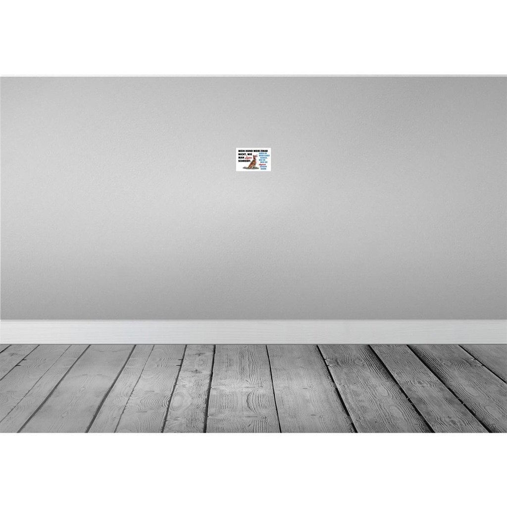 [LA-112518-1812-H] Holzschild 12x18 cm mein Hund weiß zwar Hundeliebe Tier Haustier Bild 2