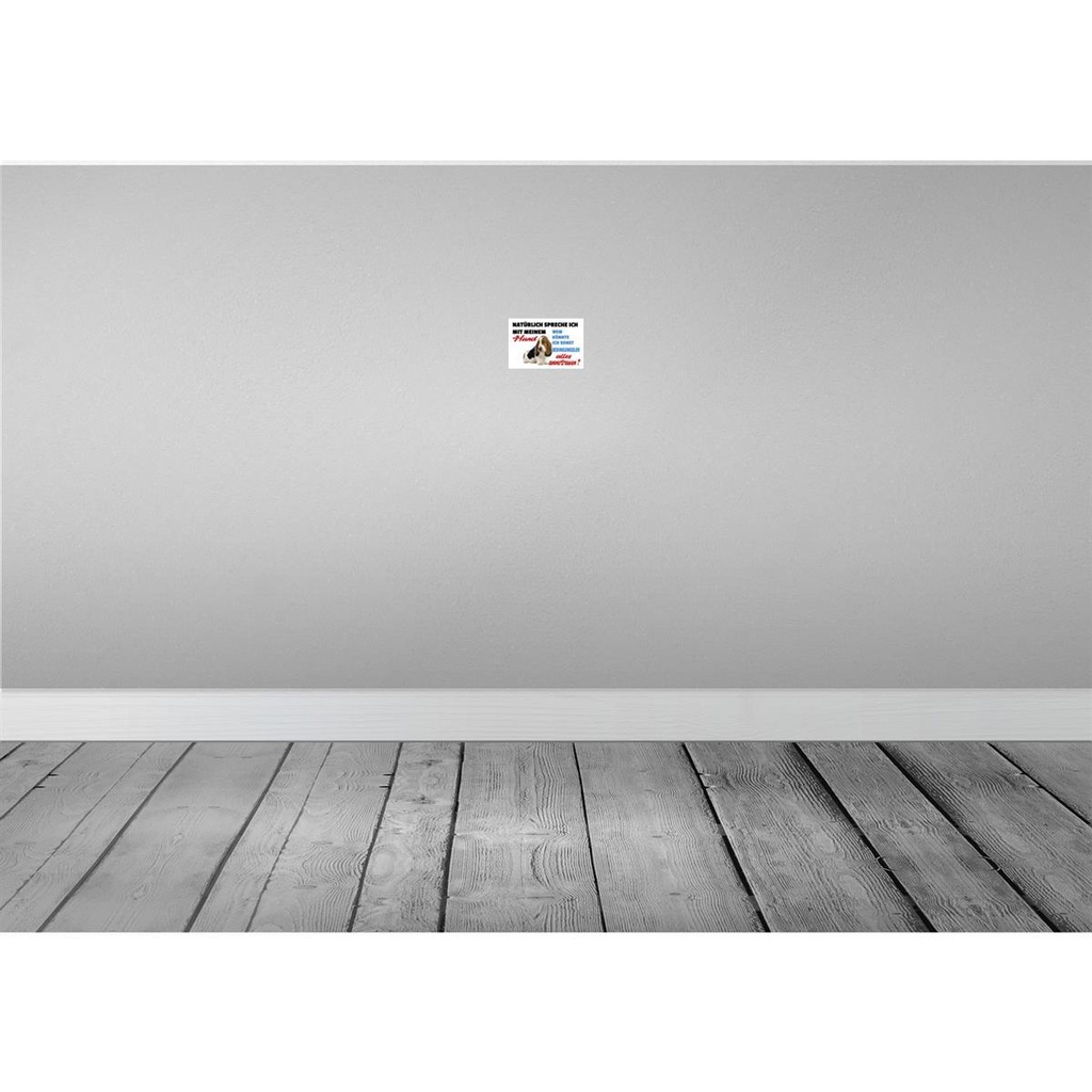 [LA-112520-1812] Blechschild 12x18 cm natürlich spreche ich mit Hund Tier Haustier Bild 2