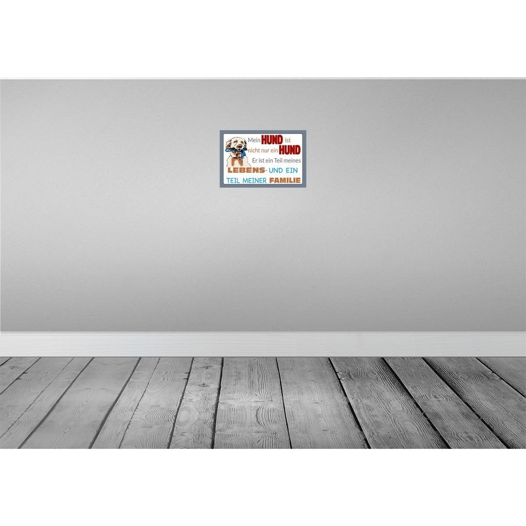 [LA-112535-2030] Blechschild 20x30 cm Hund ist Teil meines Lebens Tier Haustier Bild 2