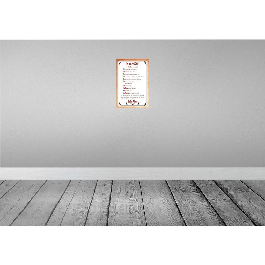 [LA-112555-2030] Blechschild 30x20 cm Kind denk Kids Kinder Teens Spruch Zitat immer daran deine Mama Witz Humor Lustig Spaß Bild 2
